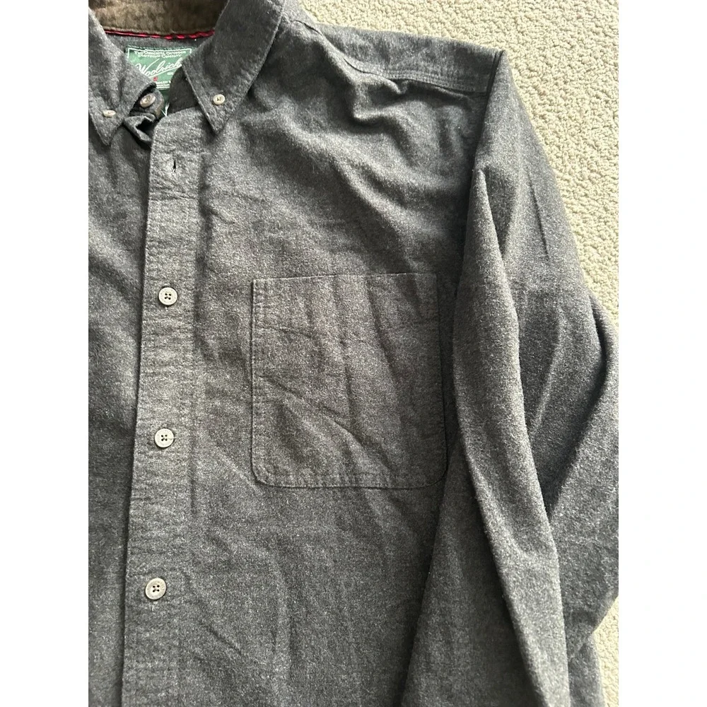Woolrich Men's XL Sportsman Chamo Long Sleeve Button‎ Down Gray Outdoor Work